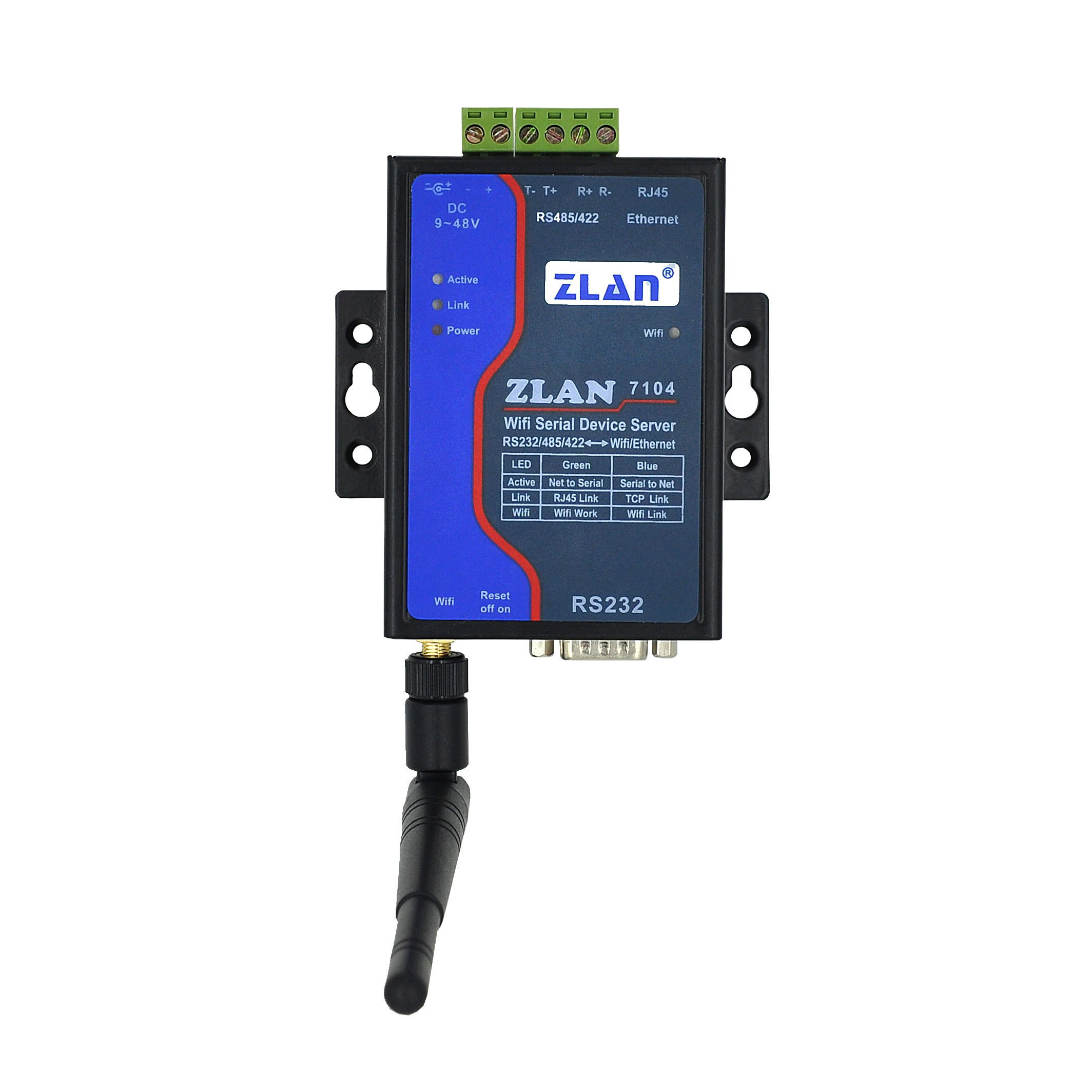 rs232-rs485-rs422-rj45イーサネットコンバーターへのwifiモジュール、ワイヤレス、zlan7104