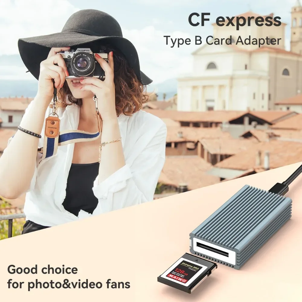 MAIWO CF Expressカードリーダーアダプター アルミニウム合金製 Gen2 USB3.1 10Gbps Type-Cインターフェースコンバーター 写真・ビデオ愛好家向け