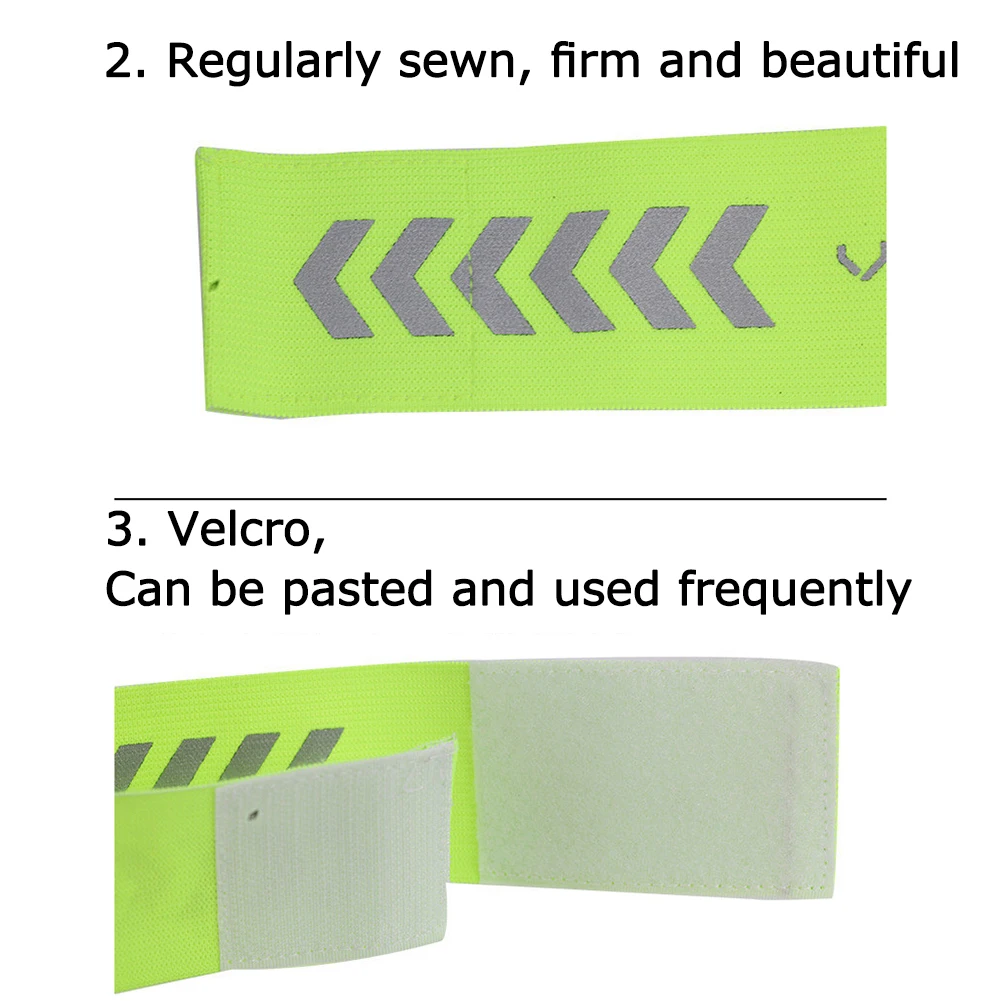 في الهواء الطلق الكاحل الساق الأشرطة متعددة الوظائف الذراع الكاحل الساق العصابات السلامة لركوب الدراجات وضوح عالية للركض السائقين مشوا #4