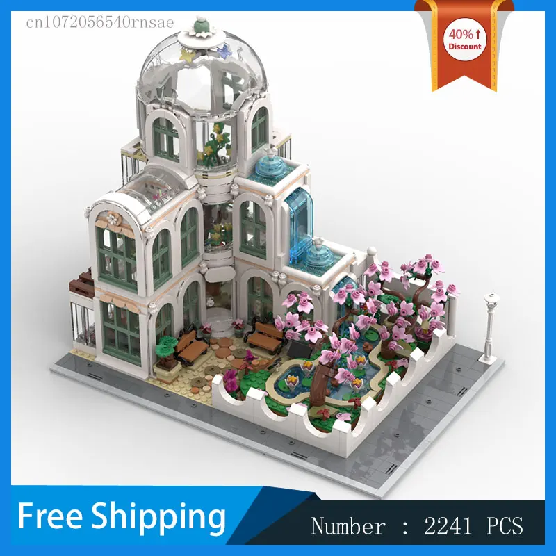 Botanical Garden MOC Building Blocks Urban Architecture Landscape Model Gift DIY Bricks Creative Assembly Toys Christmas Present