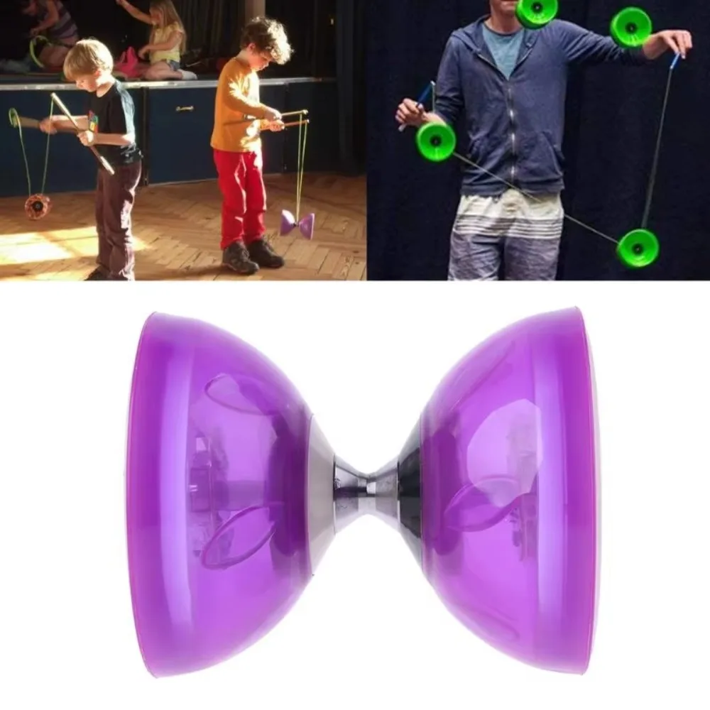 

Entertainment Supplies Leather Chinese Diabolo Bowl Shape Thicken Chinese Yo-yo Luminous style Soft Diabolo Toy Outdoor