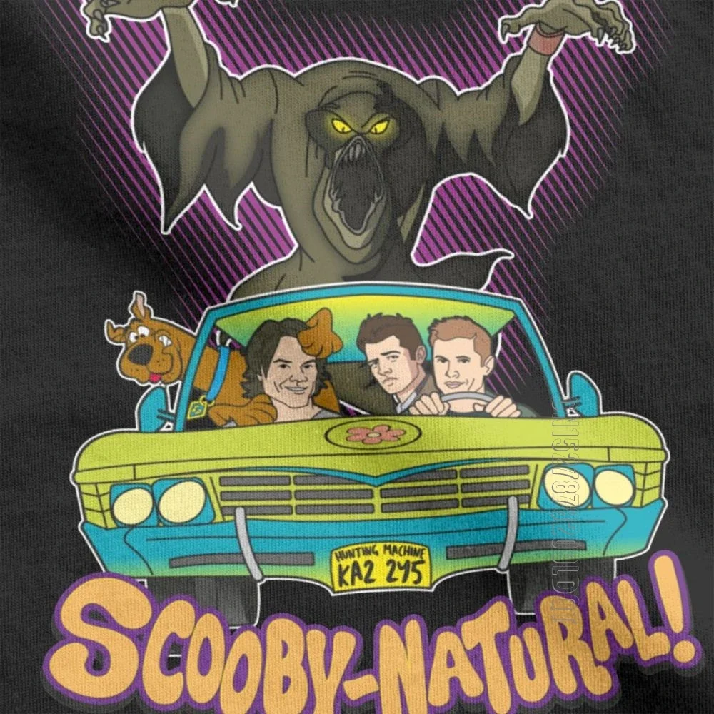 Supernatural T Shirt For Men Spn Brothers Man ScoobyNatural Baby V2 T-Shirt Novelty Crew Neck Short Sleeve Clothes Cotton Tops