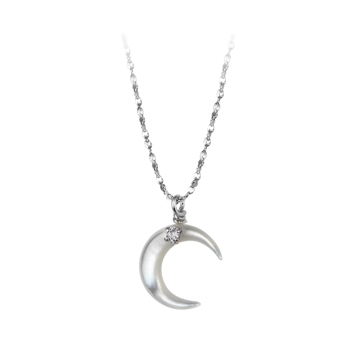 Designer Necklace For Women Luxury Sterling Silver 925 Moon Light Pendant Valentines Day Fine Jewelry And Accessory