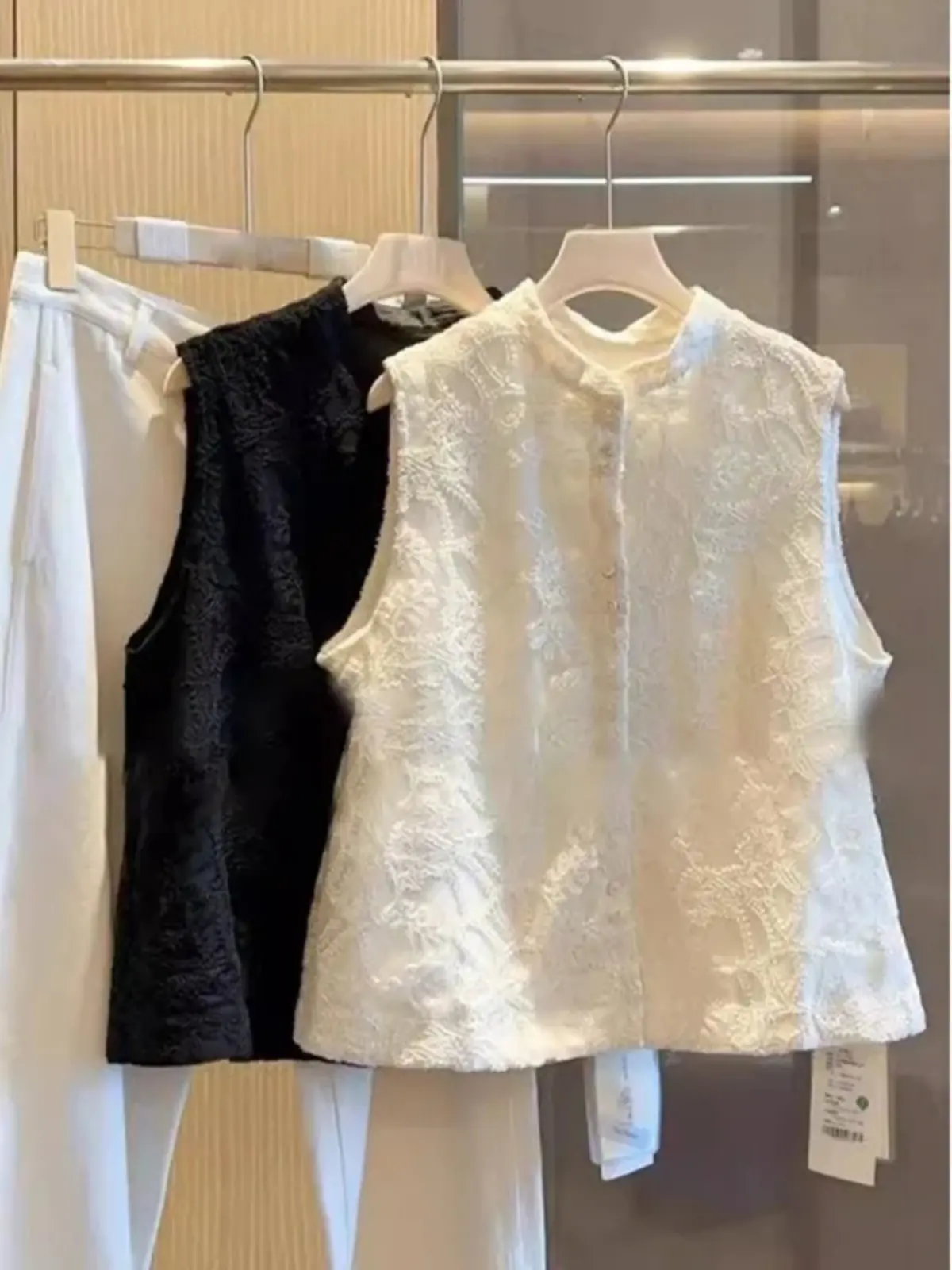 

Ele Lace Svel round Ne Vest plus Size 300 Pou New Chinese Sle Summer Outerwear Women's Faionable Coat