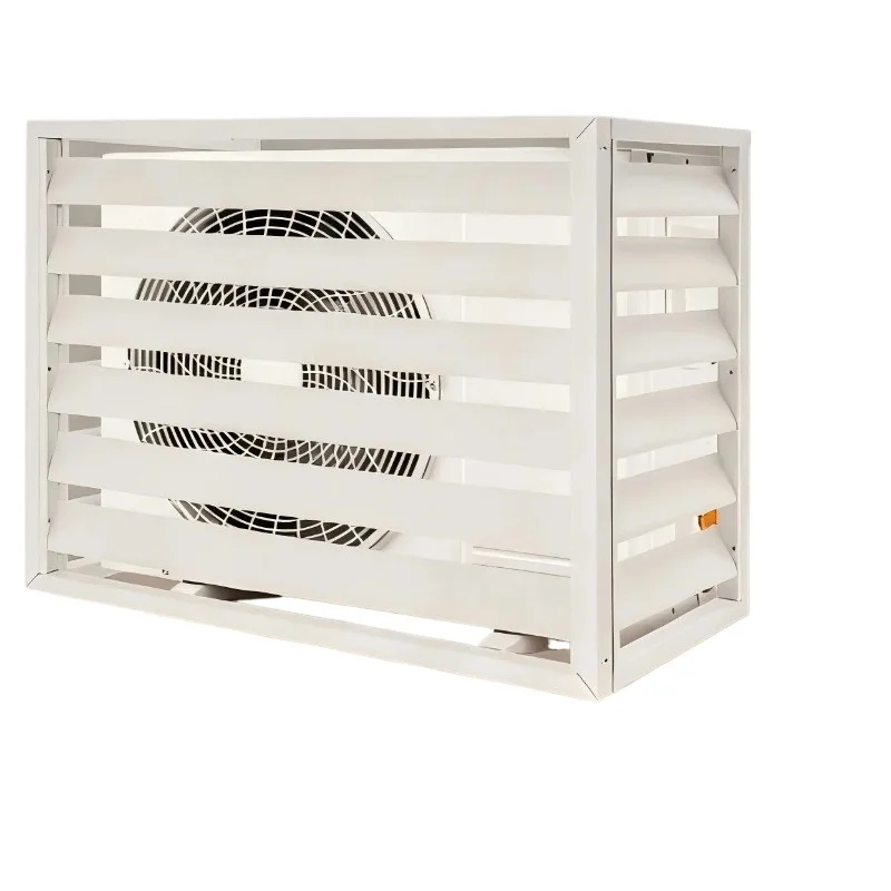 Old city renovation zinc steel aluminum alloy air conditioner external machine protective cover shutters rain protection