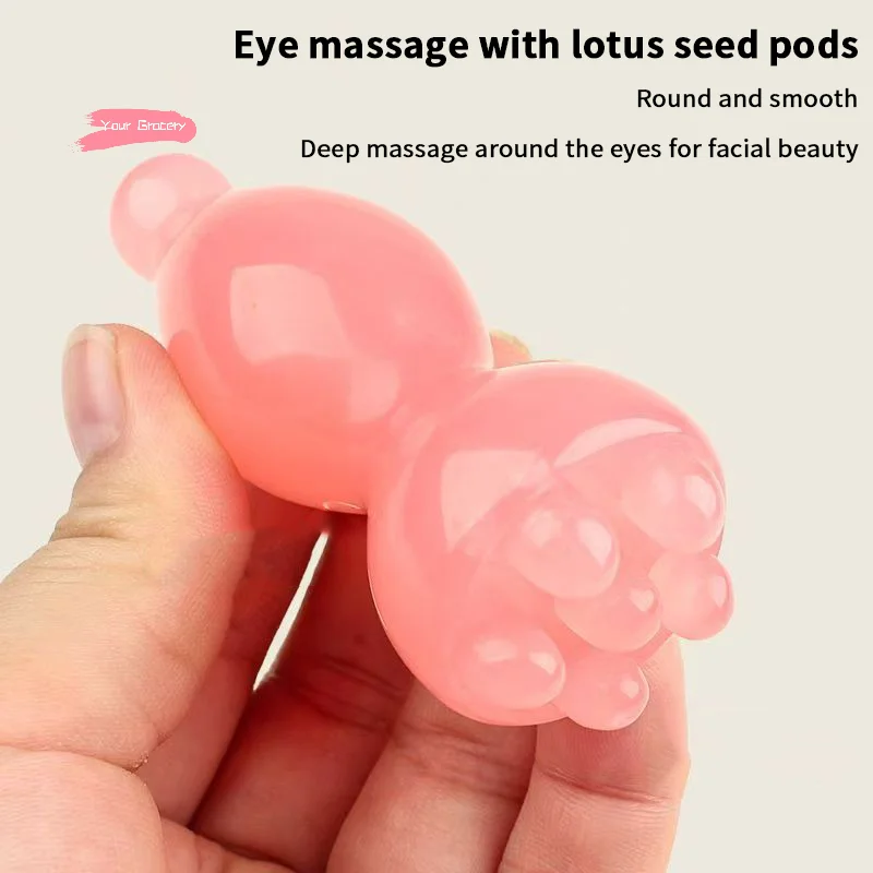 

Форма стручка лотоса, смола, Гуа Ша, гладкий массажный инструмент для лица, уход за кожей лица, физиотерапевтический массажер, палочка для релаксации