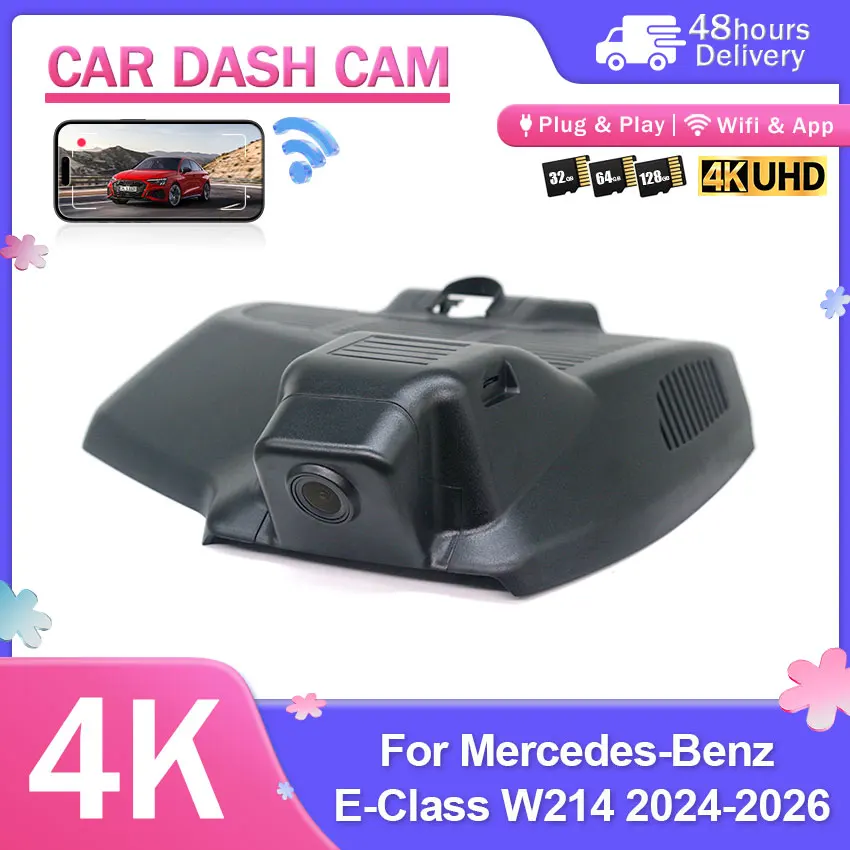 4K UHD Plug and Play WIFi For Mercedes-Benz E-Class W214 2024 2025 2026 Car DVR Video Recorder Dashcam OEM
