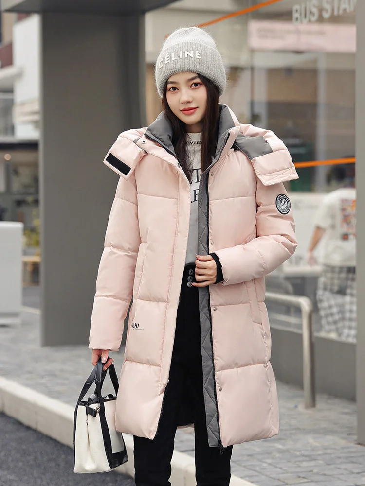 Vielleicht 2023 Winter Women Parkas Jackets Casual Thick Warm Hooded Pattern Coat Female Winter Clothes Outwear Windproof Jacket