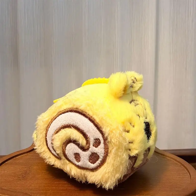 

Stuffed Animal Plush Swiss Roll Doll Pendant Soft Fluffy Cake Toy Keychain for School Bag Gift