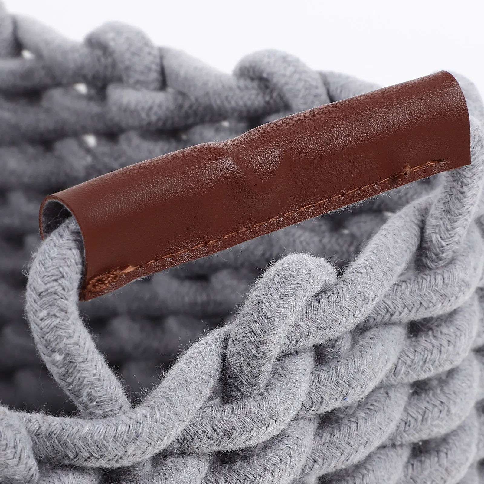 

Плетеная корзина из хлопкового шпагата для хранения косметики, помады, закусок, органайзер для мелочей на рабочем столе, декоративный контейнер для дома и офиса