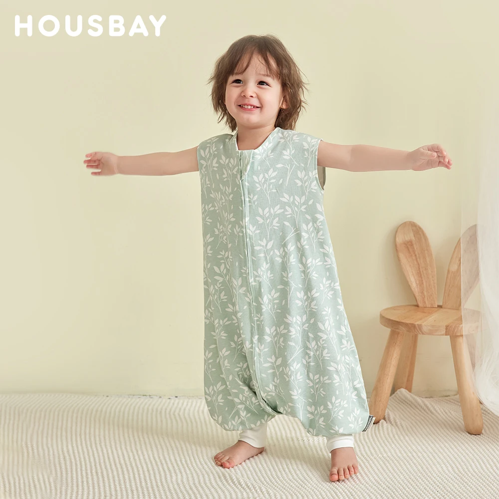 Baby Sleeping Bag Sleeveless Summer Thin Jumpsuits Newborn Baby Anti Kick Quilt Cotton