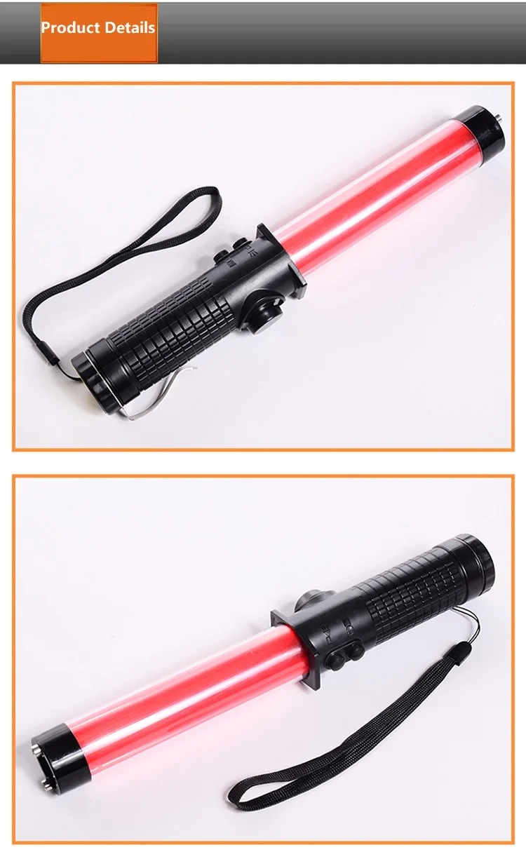 30 cm Verkehrsleuchte Zauberstab Licht LED Sicherheit Straßenrand Steuerung Taschenlampe Lichter Zauberstäbe Luft Feuer Strobe Lampe Flash Notfall blinkt – Detail 3