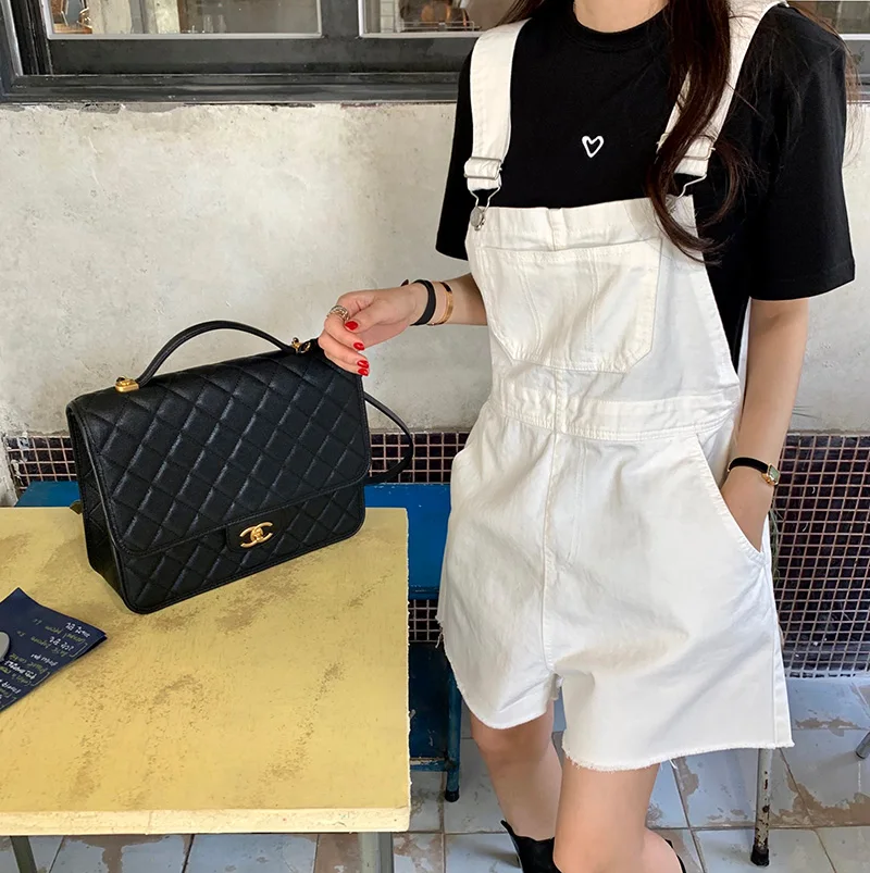 SML 3Colors Summer korean preppy style Jumpsuit Denim Overalls Casual Girls Pink Straight Jeans Shorts womens (xh6276)