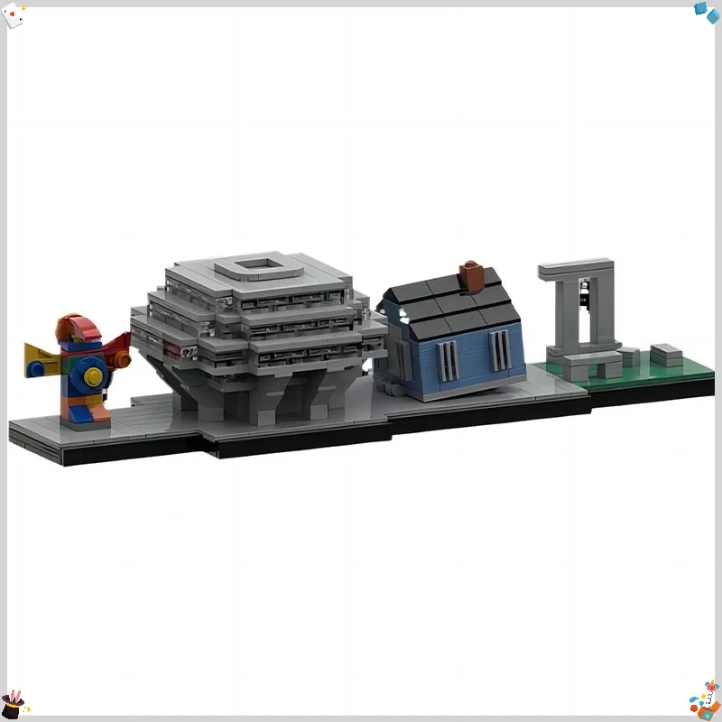 MOC الإبداعية مدينة العمارة جامعة كاليفورنيا أفق المشهد اللبنات لعبة DIY بها بنفسك لعب الأولاد هدية عيد ميلاد حلية #1