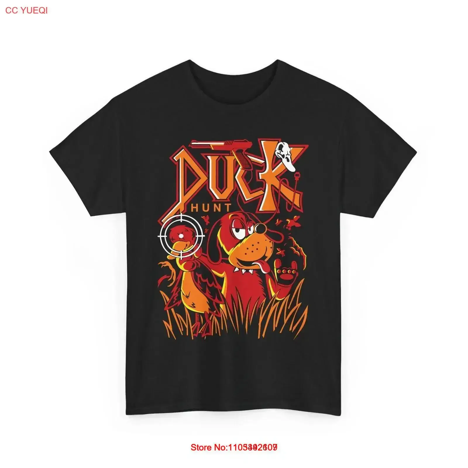 Duck Hunt NES Video Game Retro Heavy Cotton T Shirt vintage Washed Comfortable homme graphic fashion Breathable Stretched