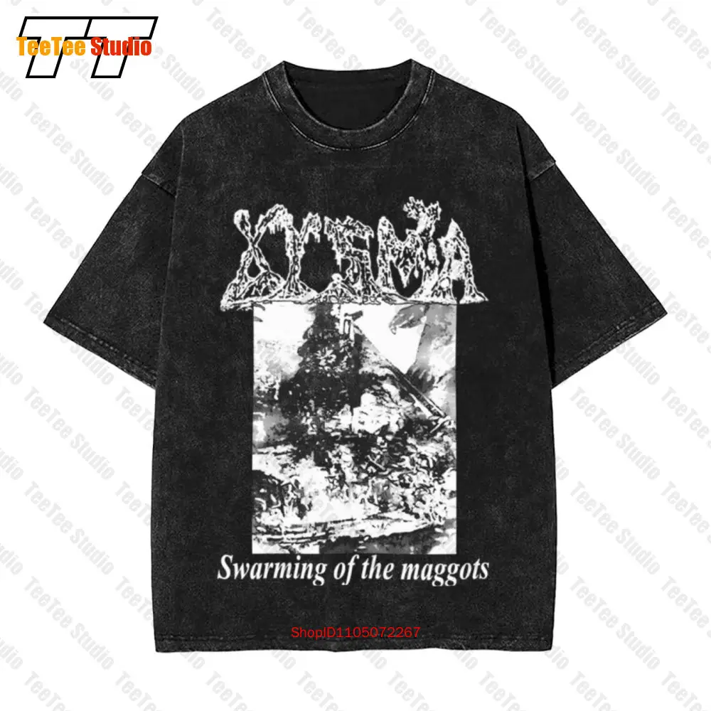 Винтажная футболка большого размера Xysma Swarmming Of The Maggots CK9V
