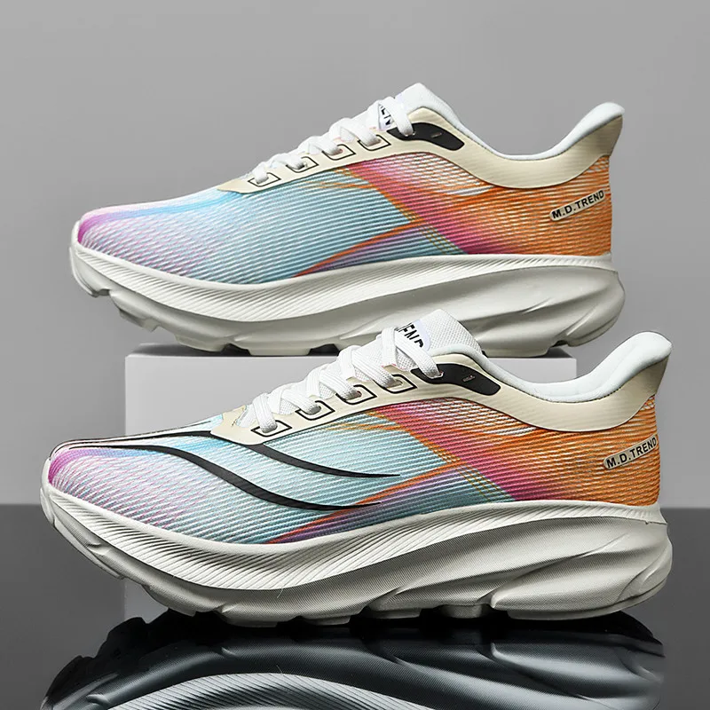 

Marathon Air Cushion Carbon Plate Sports Running Shoes Men Breathable Lightweight Men Comfortable Nonskid Speciality Sneakers