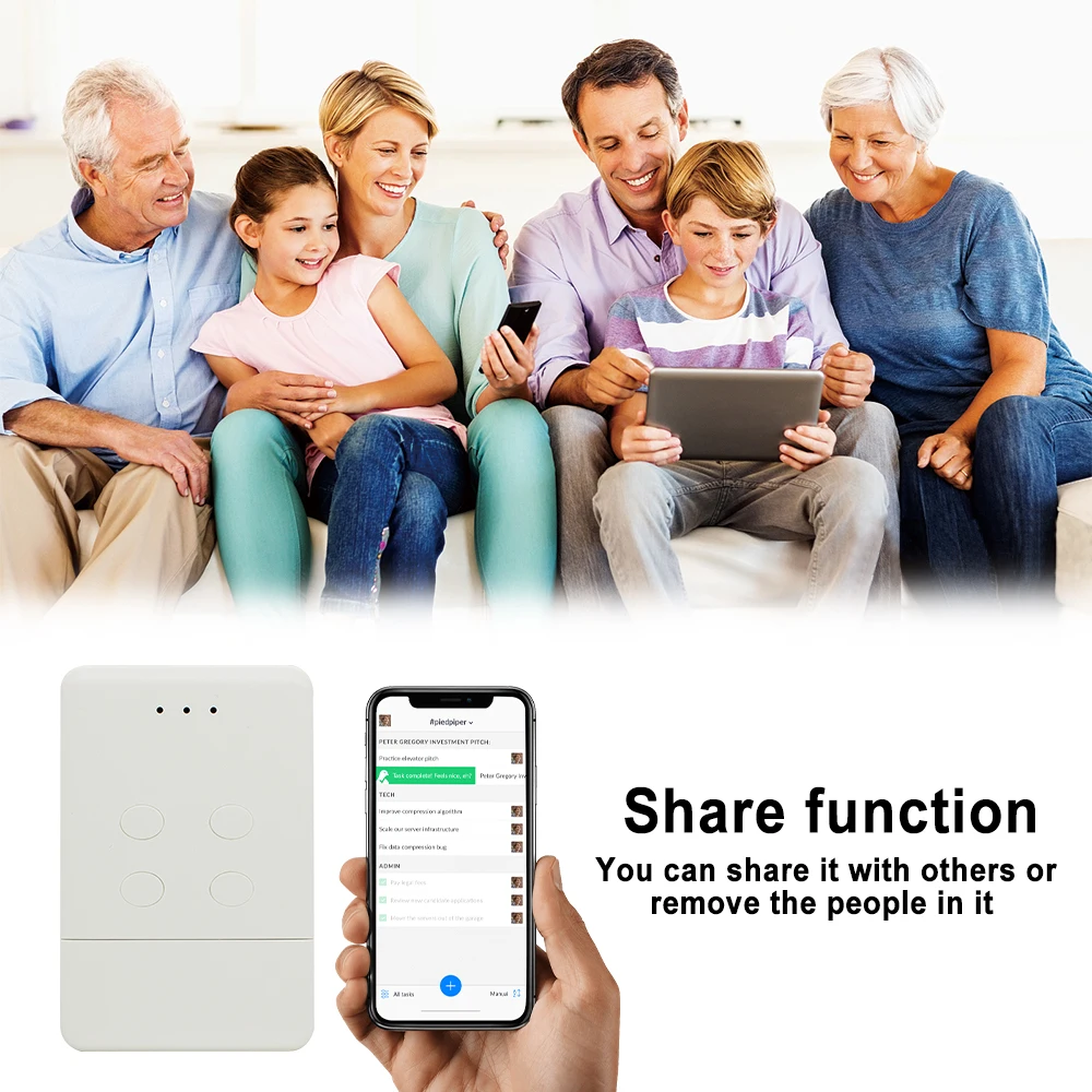 Normstahl 433MHz WiFi Smart Garage Door Remote Control Opener Tuya Smart Life APP Wireless Transmitter EA433 4K 2KS 2KM RCU433