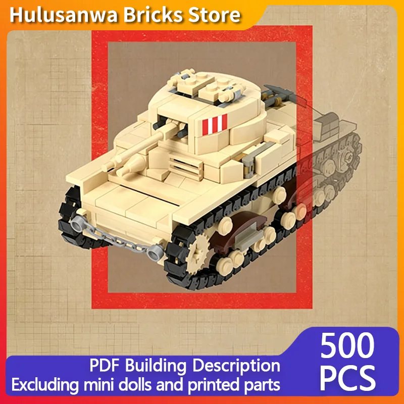 

Модель итальянского среднего танка M13/40, конструктор MOC, военная техника, модульные технологичные подарки, набор для сборки, детские игрушки, праздничный подарок