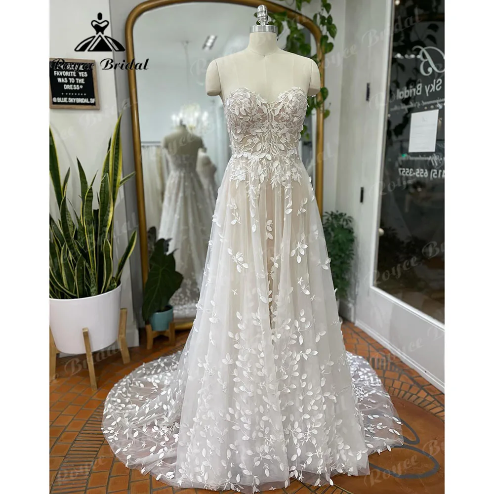 여성용 럭셔리 레이스 아플리케 오프 숄더 웨딩 원피스, 맞춤 제작 신부 가운, hochzeitskleid bengalas bod, 2024