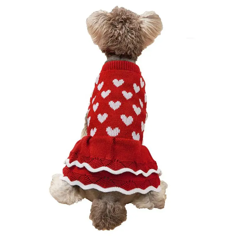 M80 Dog clothes autumn and winter cute princess dress warm Korean style love cat clothes British Shorthair Blue Cat Teddy