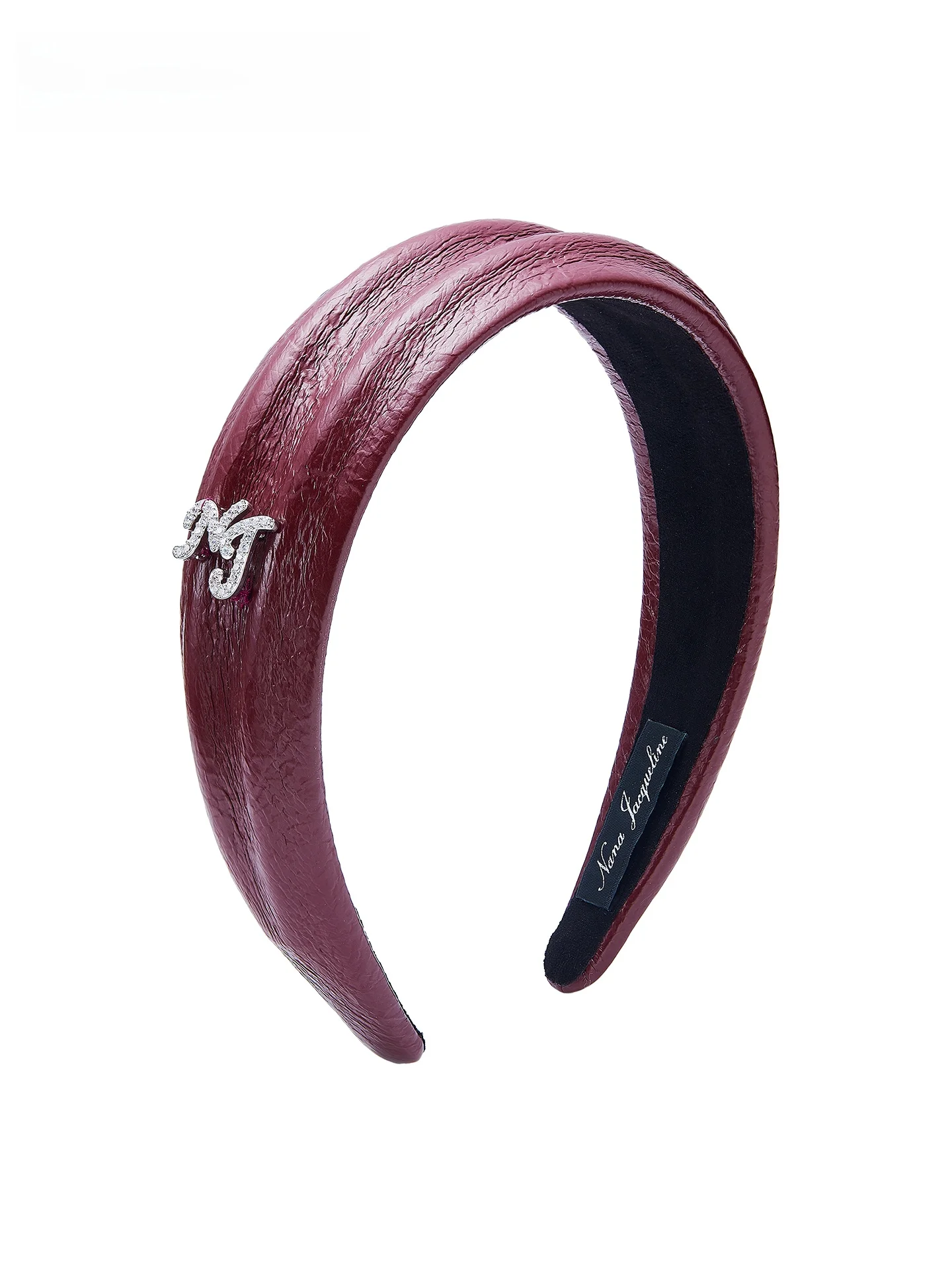 

Женская широкая кожаная повязка для волос Nana Jacqueline: текстурированная, с эффектом объема, модный аксессуар для волос