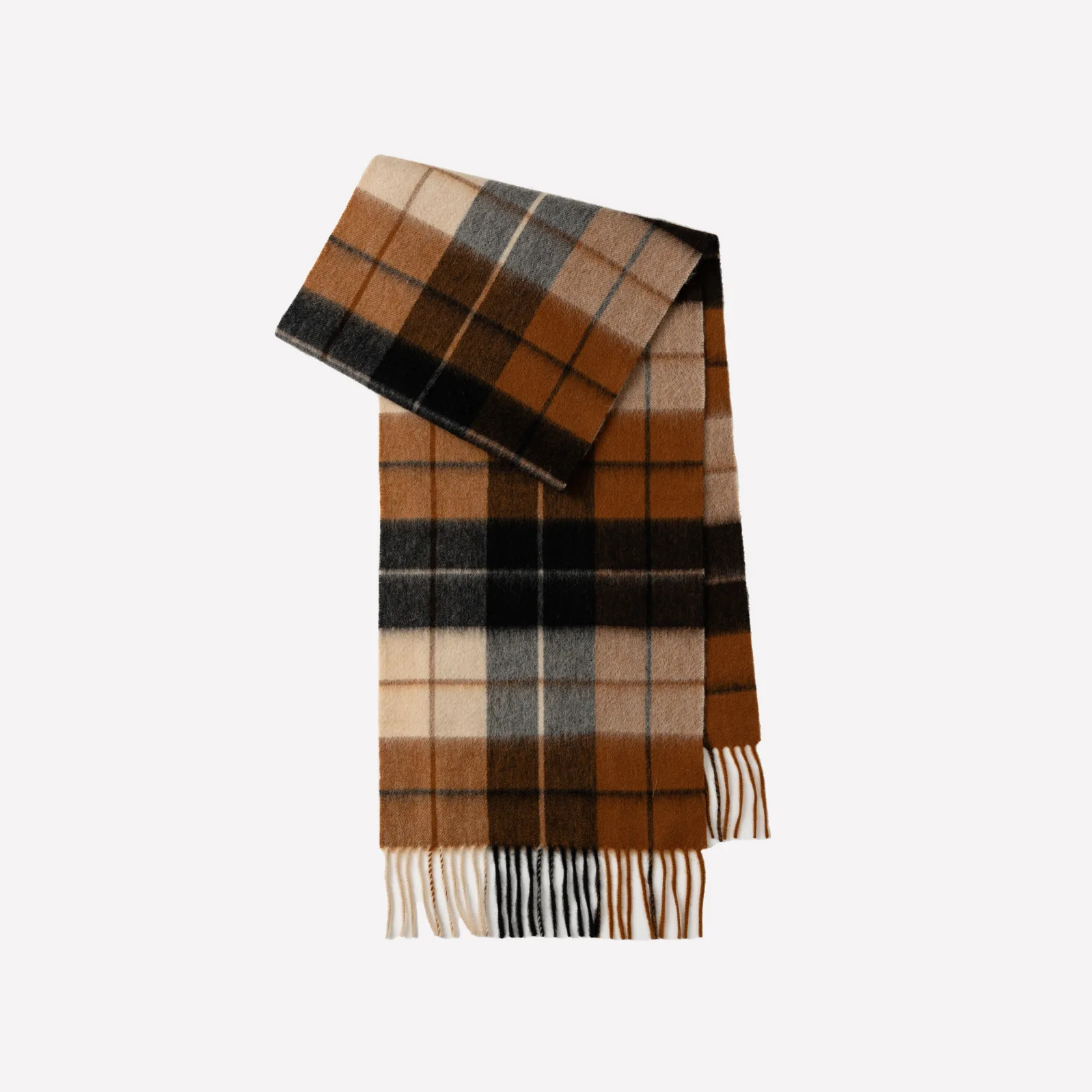 High Quality 100% Wool Soft Light Scarf Men Women Autumn Winter Simple Classic Thermal Plaid Tassel Muffler Male Female Shawl