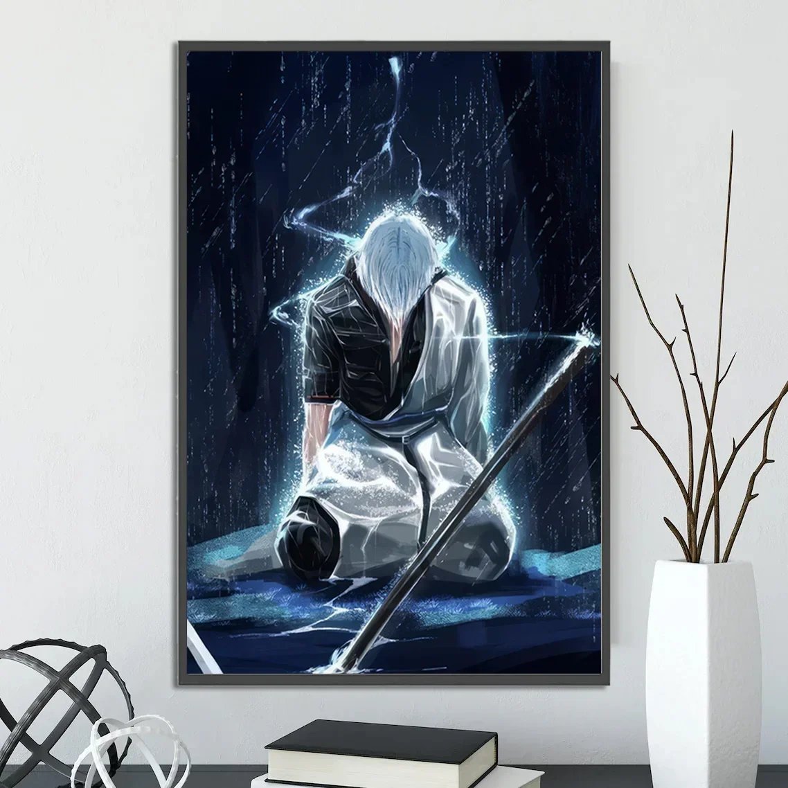 Gintama Gintoki Anime Self-adhesive Poster Sadaharu Kotarou Shinsuke Home Decor Wall Art Room Decoration Wallpaper Kid Gift