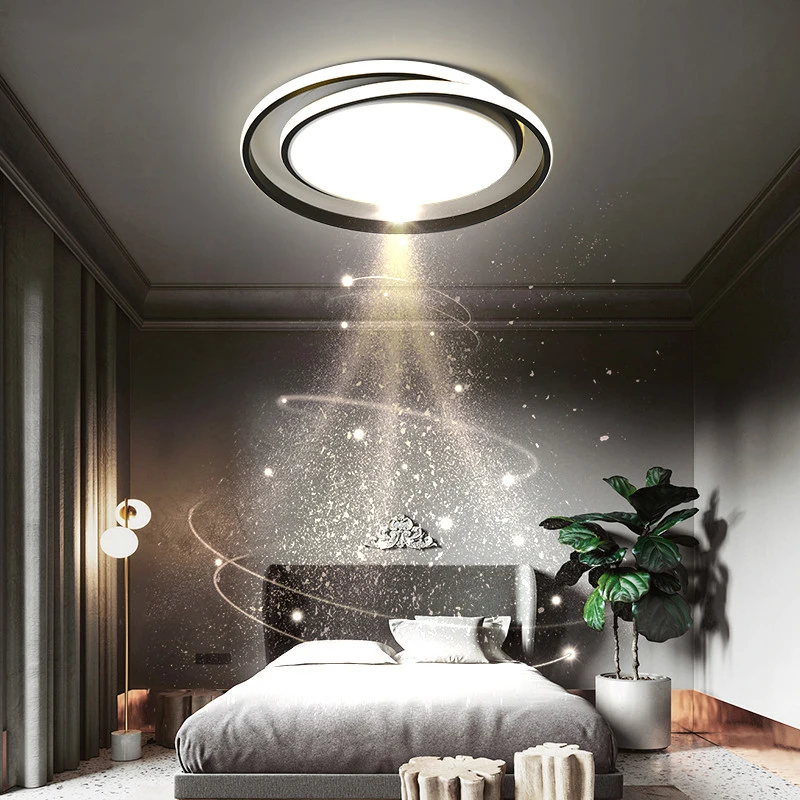 TONDI New Modern LED Round Pendant Light Gold/Black/White Tricolor For Bedroom Living Room Kitchen Study Room Ceiling Light