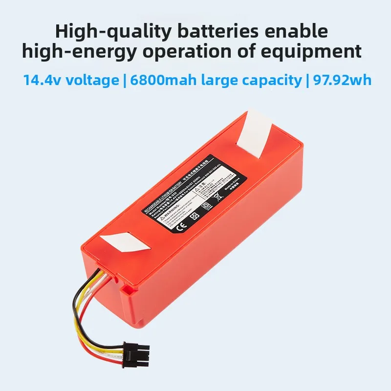 14.4V 9800mAh Replacement Battery Compatible with Roborock T7 Pro S50 S51 S55 T6 Mijia 1S Robot Vacuum Upgrade Spare Battery`