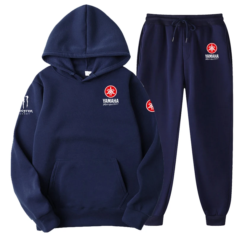 YAMAHA Logo 2026 New Brand Men's Autumn and Winter Hoodie Sets Casual Sports Shirt Track Suit Super Car Sportswear+Jogging Pant