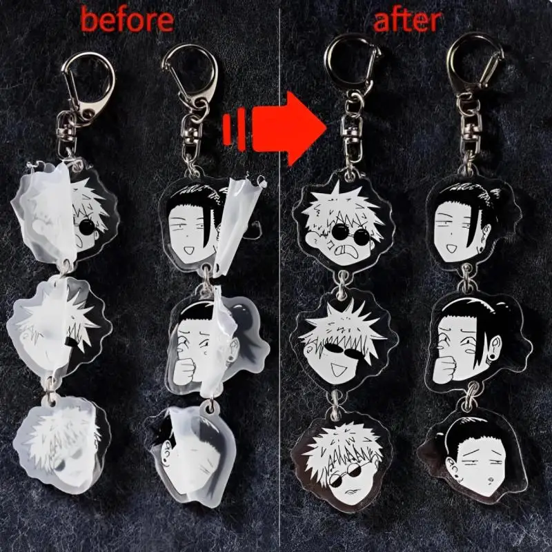 Anime Cosplay drôle Long porte-clés Gojo Satoru Geto Suguru sac pendentif porte-clés Fans Collection accessoires
