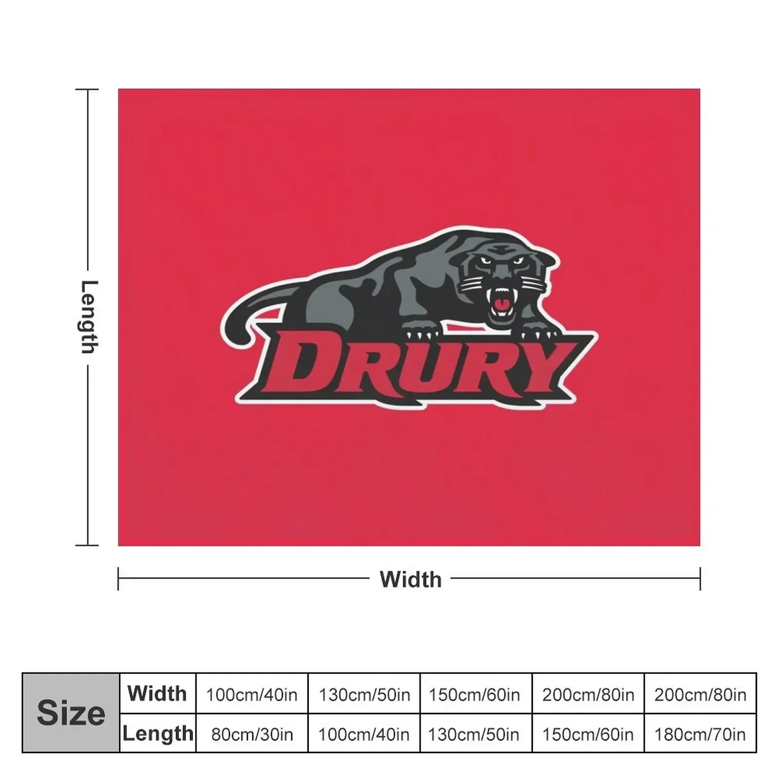 The Drury Athletics Throw Blanket Loose sofa bed Blankets