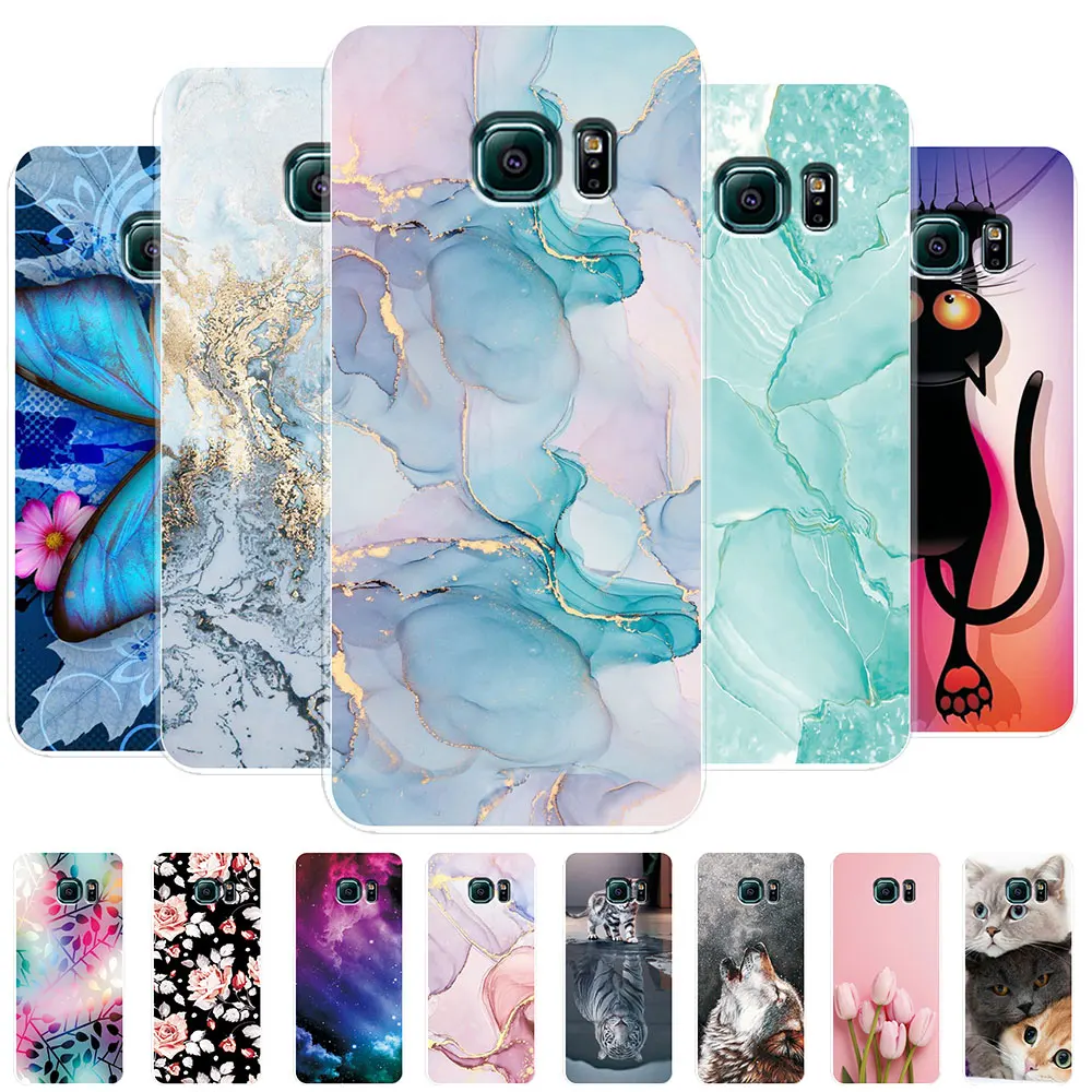 Funda para Samsung S6 Edge Galaxy S6 Edge Plus, funda protectora de silicona suave para Galaxy S6 S6 edge + cubierta trasera parachoques