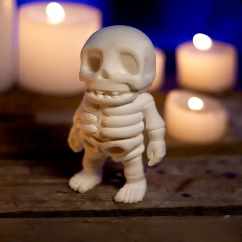 

Small Hinged Skeleton Statue - Unique Home Decoration Style, Desktop Decoration, Table Centerpiece, Halloween Decoration
