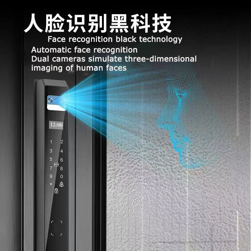 Face recognize IP68 waterproof Automatic Smart Aluminum door Lock 3092 3592 multipoint tuya wifi fingerprint Exterior door lock