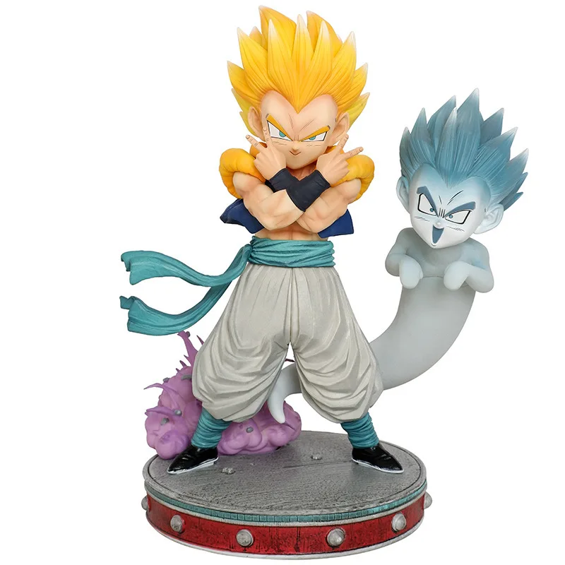 New dragon ball Z Anime Figure Gotenks Super Saiyan Anime Model Ghost Squad Statue Desktop Decoration Collectible Toys Xmas Gift