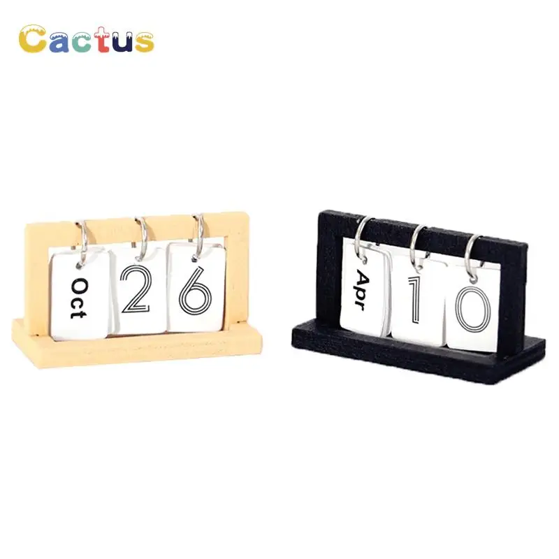 1:12 casa de muñecas en miniatura Calendario de escritorio calendario de pared modelo de decoración del hogar juguete accesorios de casa de muñecas juguetes de juego de simulación para niños