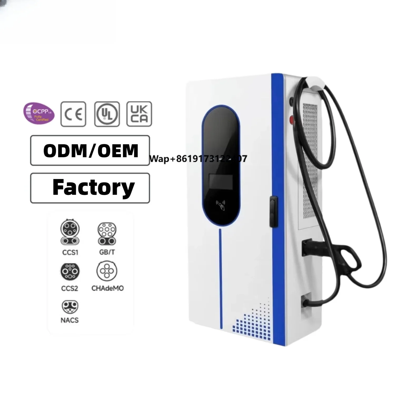 2026 Double EV Charging Station New 80KW-480KW OCPP Compatible CCS1 CCS2 GBT Floor-Mounted DC Charging Station