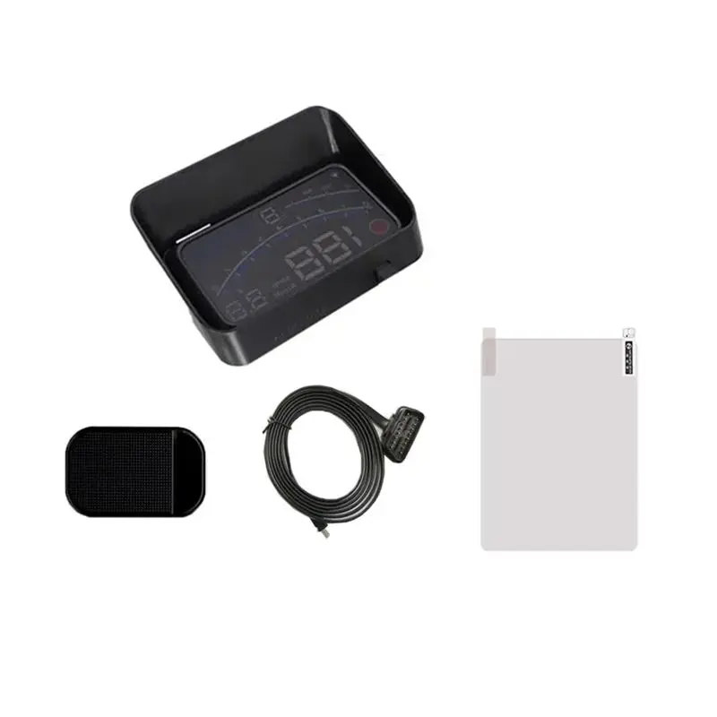 

Автомобильный проекционный дисплей AU16-V41 (HUD) на лобовое стекло, OBDII/EUOBD, 5,5 дюйма, с функциями напоминания о переключении передач и отображения температуры воды. Расход топлива в км/ч, прост в использовании