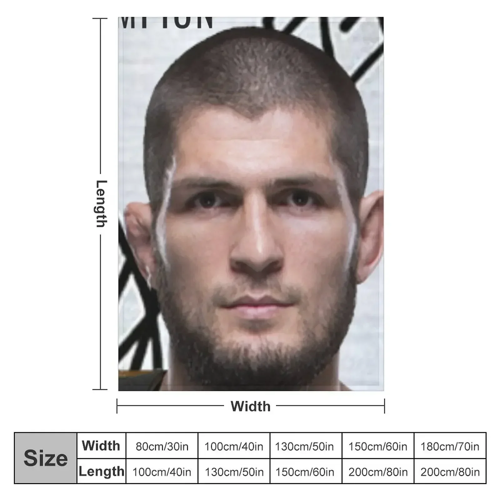 KHABIB NURMAGOMEDOV LIGHTWEIGHT CHAMPION WITH SIGNATURE Throw Blanket Warm Picnic Blankets