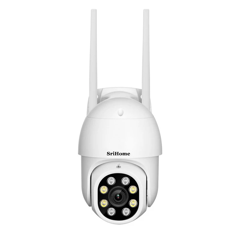 QZT-cámara IP PTZ para exteriores, videocámara de seguridad CCTV con visión nocturna de 360 °, WIFI, impermeable, SriHome