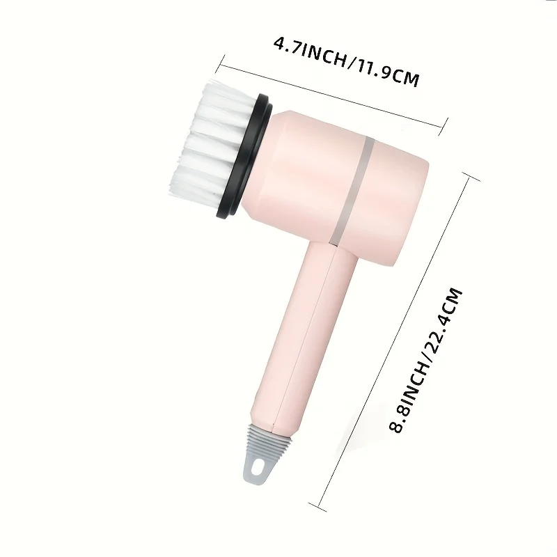 Multi-functional  Cleaning Brush with Large 1200mAh Power for Kitchen, Bathroom, Shoes - Automatic Handheld Charging, Steel Wire