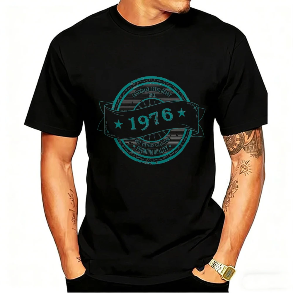 Vintage Classic Fashion Streetwear Crewneck Short-sleev Preview 1976 Retro  Clrcle LOGO Designed Archers Boutique T-shirts Tops
