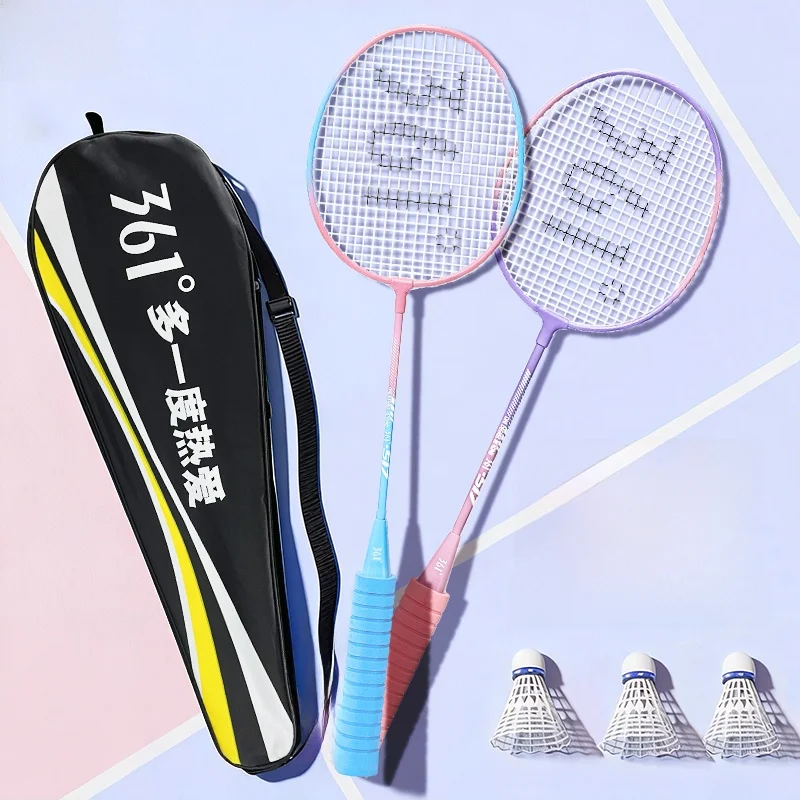 361°-badminton-racket-iron-alloy-competition-training-equipment-unisex-youth-beginner-dual-set-sports-fitness-fans-supplies