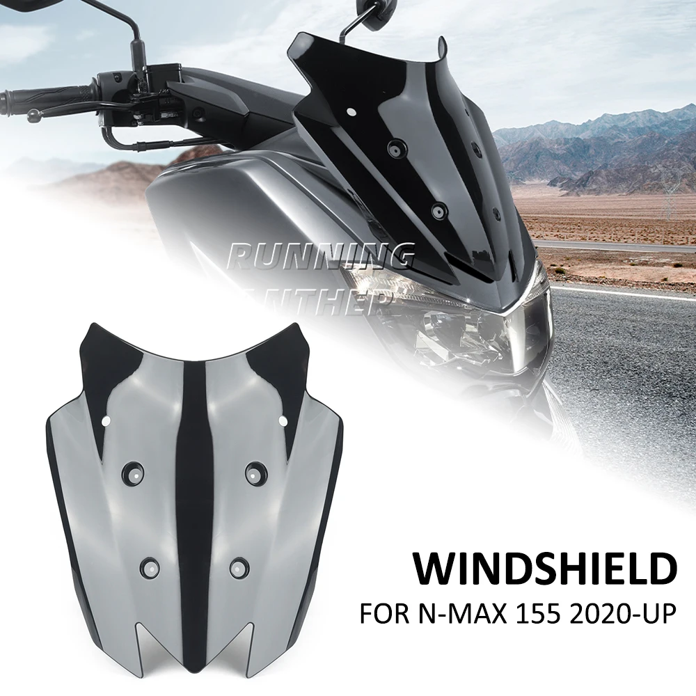 Motorcycle Front Windscreen Windshield Wind Screen Shield Deflector Guard For Yamaha N-max 155 Nmax 155 N-max155 Nmax155 2020-UP