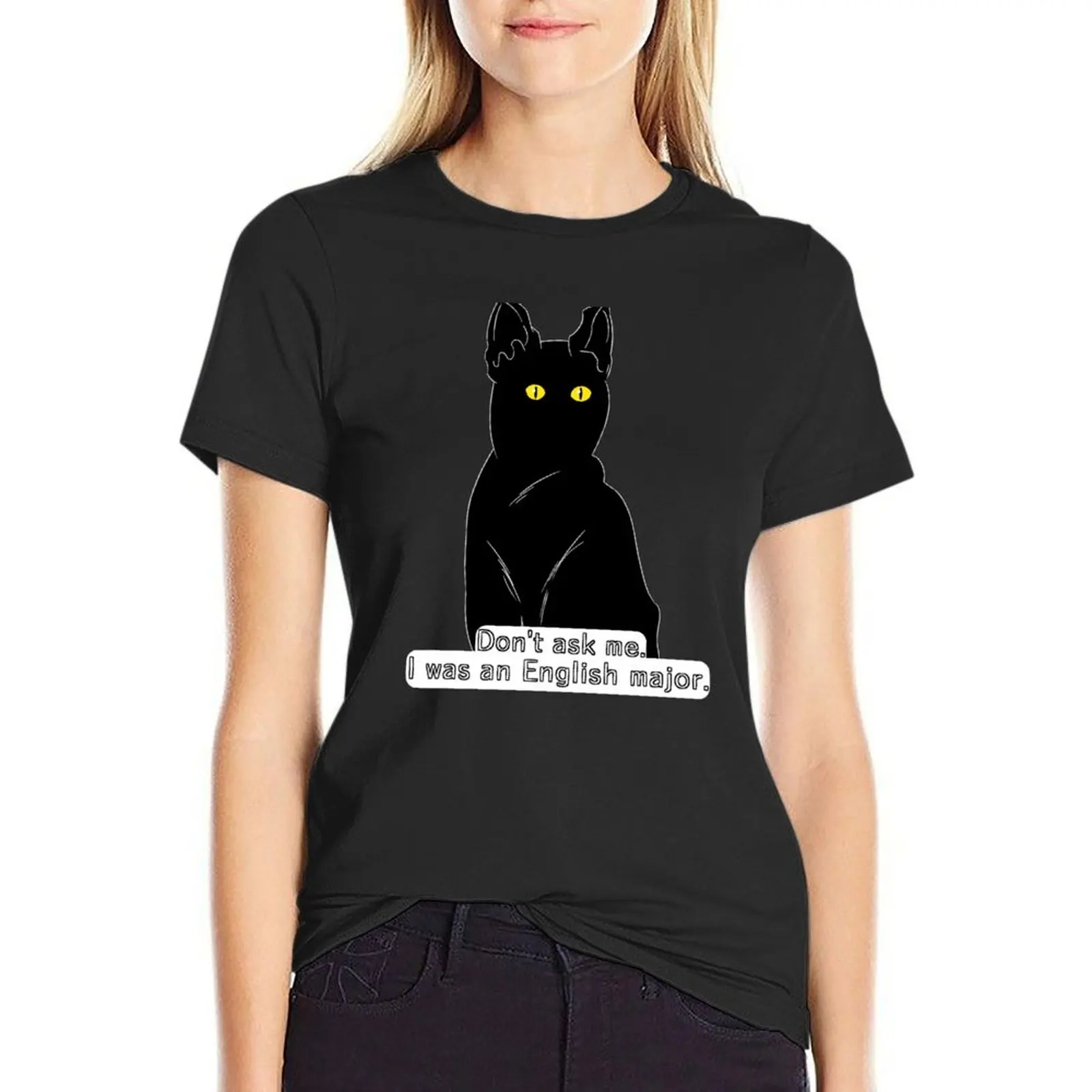 Salem - English Major T-Shirt tops Female clothing hippie clothes black t shirts for Women