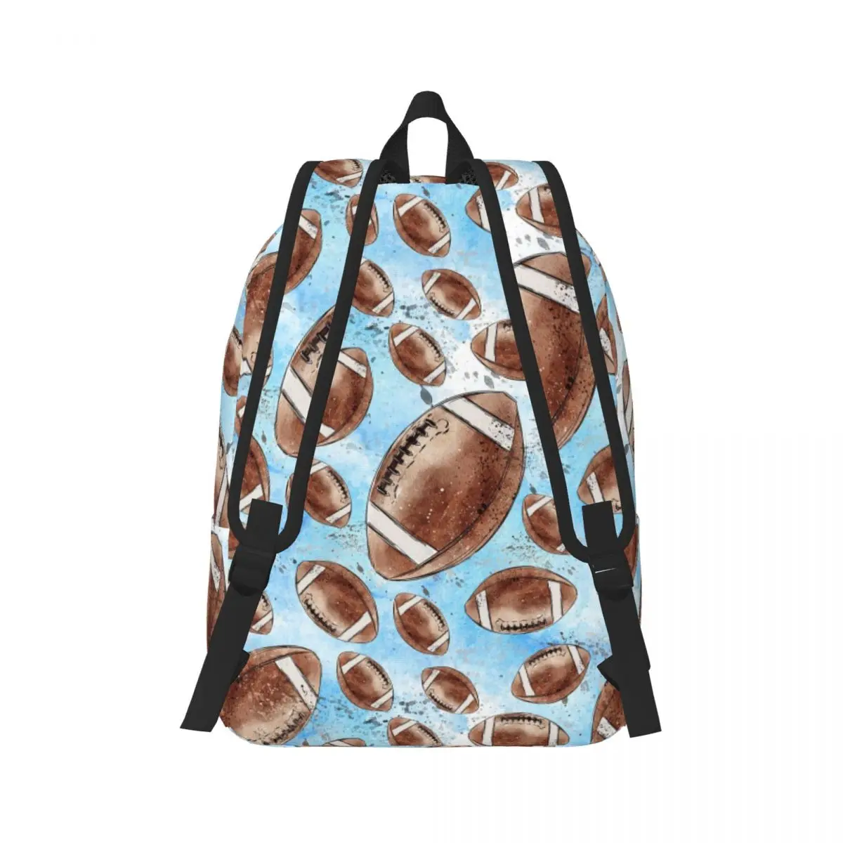Football Print Pattern Backpack Student Boys Girls BookBag Kids School Bag Laptop Shoulder Bags for Men Women