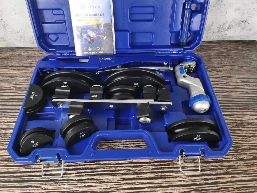 

CT-999 Эффективный трубогиб для 1/4", 5/16", 3/8", 1/2", 5/8", 3/4", 7/8" Универсальный комплект гиб