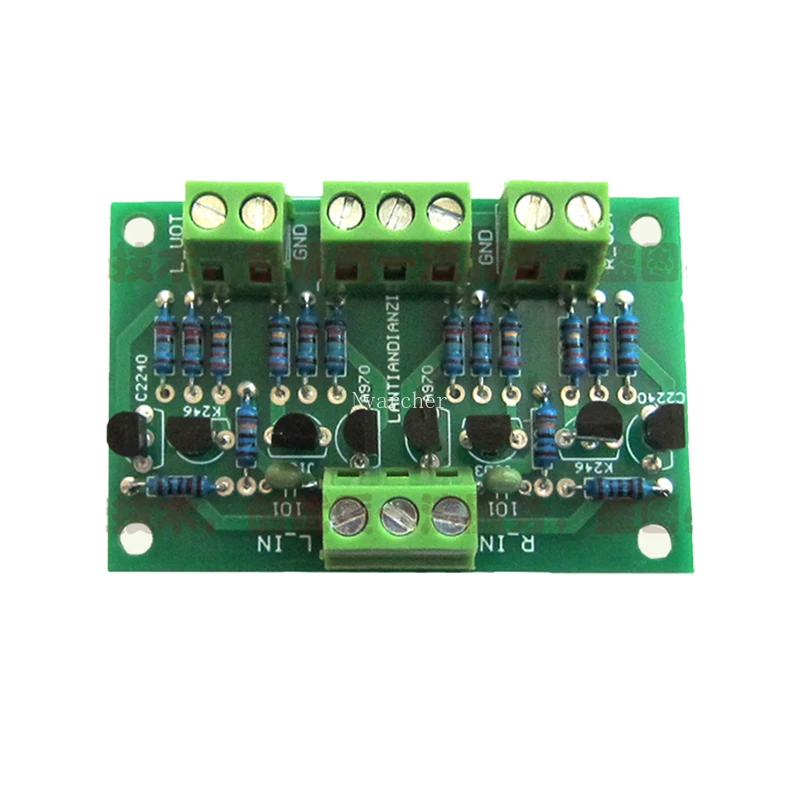 

Nvarcher JFET input Cascoded Buffer Preamp Board Stereo Preamplifier use of 2SK246/2SJ103, C2240/A970 FOR CD player